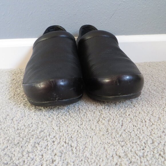 Dansko Women's Clogs/Shoes Size 39/9/8.5 Slip-on Soft Black Leather #7604020200 - Picture 3 of 11